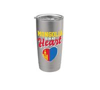 Mongolia è nel mio cuore orgogliosa vacanza mongola viaggiatore Bicchiere termico in acciaio inox doppia parete