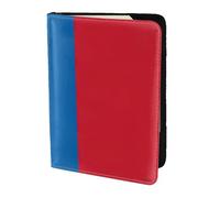 Mongolian Flag Print Travel Wallet Passport Holder Case for Family Leather passaporto copertura per uomo donna, nero, Taglia unica