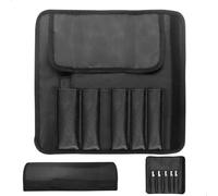 mongtsamz Borsa Porta Coltelli da Chef, Portatile Borsa Coltelli Chef con 5 Scomparti Impermeabile Rotolo Portacoltelli con Maniglia per Escursioni e Campeggio, 1 Pezzi, Nero