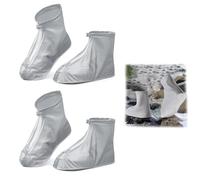 mongtsamz Copri Scarpe per Pioggia, 2 Paia Copriscarpe Antipioggia Riutilizzabile, Copriscarpe Pioggia è Dotato di Cerniera, Imbottito E Pieghevole per Le Uscite E Le Strade Fangose (Xl(41-42))