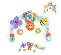 Moni arco gioco lettino carrozzina, tappetino gioco con sonaglio Abilità motorie, colori:bunt