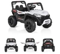 Moni Bambini Auto elettrica Buggy UTV 5588 Telecomando MP3 Cintura 2 Motori luci, Colori:whitely