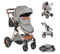 Moni carrozzina Alma, seggiolino sportivo, navicella, decappottabile reversibile, colorazione:grigio scuro