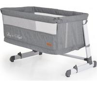 MONi Lettino Culla Neonato da Campeggio, Viaggio, Portatile Fianco Letto per Co-sleeping con Ruote colore Grey - Day'n Night