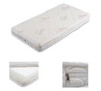 Moni materasso lettino Majesty 120 x 60 x 12 Bamboo sfoderabile ipoallergenico, colori:whitely