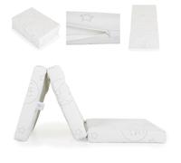 Moni materasso pieghevole per culla Snooze 120 x 60 x 6 cm rivestimento lavabile, colorazione:bianco