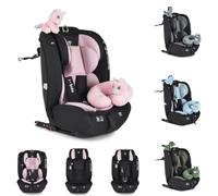 Moni seggiolino bambini i-Size i-Safe (76-150 cm) Isofix, Top Tether, regolabile, colori:rosa