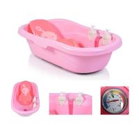 Moni vasca da bagno bambini Santorini accessori 90 cm dispenser per shampoo, colorazione:rosa