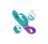 MONICA VIBRATORE RABBIT CON STIMOLATORE G-SPOT ROTANTE BLU INTENSE