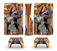 Monicustom Cover adesiva in vinile personalizzata per console PS5 Slim Disc Edition e controller personalizzata PS5 Slim Skin Decal Sticker