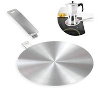 MoniDecor ® Adattatore Induzione 20 cm Adattatore per Piano Induzione Adattatore Induzione Pentole Adattatore Induzione Moka in acciaio inox con manico removibile