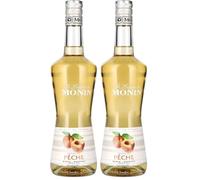 MONIN Liquore Pesca, 700 ml (Confezione da 2)