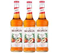 Monin Sciroppo Di Pesca Colore Oro Chiaro Arancione Fruttato 700Ml 3 Pezzi