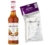 MONIN - Sciroppo di Zucca Sapore Speziato & Pompa di Sciroppo - Per Caffè, Cioccolato Caldo, Capuccino o Latte - Aromi naturali - Bottiglia di Vetro - 70 cl