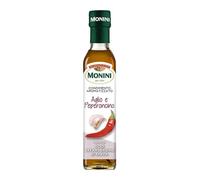 Monini Aromatizzato Aglio e Peperoncino Condimento a Base di Olio Extra Vergine di Oliva - 1 Bottiglia da 250 Millilitri