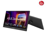 ASUS ZenScreen MB169CK, Monitor Portatile da 15,6", Full HD IPS (1920x1080), Doppia Porta USB-C, Mini-HDMI, Tecnologia Flicker Free e Filtro Luce Blu, Superficie Anti-riflesso, Nero
