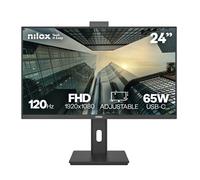 Nilox Monitor PC NXM24RWEB0265 24" (61 cm) Full HD 1920x1080 IPS 120Hz USB-C 65W Cam Nero