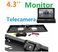 MONITOR 4.3"+ PORTA TARGA KIT TELECAMERA RETROMARCIA AUTO RETROCAMERA CAMERA