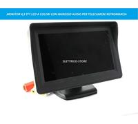 MONITOR 4,3 TFT LCD A COLORI PER TELECAMERA RETROMARCIA AUTO FURGONE CAMPER