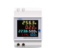 Monitor AC su guida din 6IN1 110V 220V 100A Tensione Corrente Fattore di potenza Attivo KWH Energia elettrica Misuratore di frequenza VOLT AMP(External CT,AC 40-300V 100A)