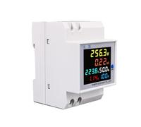 Monitor AC su guida din 6IN1 110V 220V 100A Tensione Corrente Fattore di potenza Attivo KWH Energia elettrica Misuratore di frequenza VOLT AMP(Built-in CT,AC 250-450V 100A)