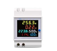 Monitor AC su guida DIN 6IN1 110V 220V 100A Tensione Corrente Fattore di potenza KWH attivo Energia elettrica Misuratore di frequenza VOLT AMP 1 pz(Built-in CT,AC 250-450V 100A)