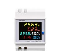 Monitor AC su guida din 6IN1 110V 220V 380V 100A Tensione Corrente Fattore di potenza Attivo KWH Energia elettrica Misuratore di frequenza VOLT AMP(External CT,AC 40-300V 100A)