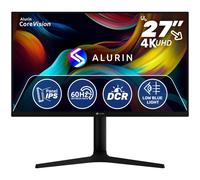 Alurin CoreVision Monitor 27” IPS 4K UHD FreeSync, Schermo PC 3840x2160, HDR, 60Hz, Altezza regolabile, HDMI/DisplayPort, Low Blue Light, Monitor professionale per design, Ufficio e multimedia