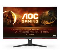 Monitor AOC G4 315 curvo 1500R LED VA FullHD 240Hz - FreeSync Premium - Tempo di risposta 1 ms - Angolo di visione 178° - HDMI DisplayPort Audio - Montaggio VESA 100x100