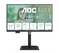 Monitor aoc led 23.8" wide 24p4u ips 1920x1080 120hz 4ms 300cd/mq 50.000.000:1 2x2w mm reg.h pivot vga hdmi dp usb