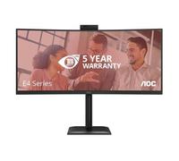 AOC E4 CU34E4CW Monitor PC 86,4 cm (34") 3440 x 1440 Pixel UltraWide Quad HD LED Nero