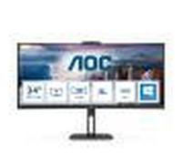 MONITOR AOC LED 34" Wide CURVED CU34V5CW/BK VA 3440x1440 4ms 300cd/mq 20.000.0001 2x5W MM Reg.H WEBCAM HDMI DP USB-C Docking NEW