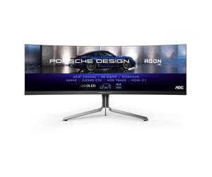 Monitor AOC Porsche PD49 49" DQHD 240Hz QD-OLED Curvo HDR USB-C Altoparlanti