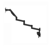 Monitor Arm, Supporto for monitor da tavolo con schermo LCD da 17-32 pollici, braccio extra lungo da 3-6 kg, supporto for computer, movimento completo, molla meccanica in alluminio(170MM Black)