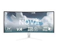 Monitor Arozzi Nova 34 Curved 34" UltraWide QHD 165Hz VA 1ms Curvo Bianco
