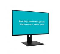Monitor assistivo per dislessia da 27", tecnologia scientifica della luce, riduce lo stress visivo, migliora il comfort di lettura, la messa a fuoco e la comprensione, compatibile con USB e HDMI