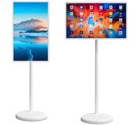 Monitor Astuto Portatile dello Schermo Attivabile al Tatto,Esposizione Girevole 1080p per Uso Diritto O Mobile Pavimento 8Gb RAM + 128 GB Memoria,per Casa,Ufficio,Scuola,Esterni,24in