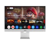 ASUS ZenScreen M32UC Monitor da 31,5", Ultra HD IPS (3840x2160), HDMI, DisplayPort, Hub USB, USB-C, HDMI e DisplayPort, Compatibile con Google TV e con lo Streaming, 99% sRGB, Argento