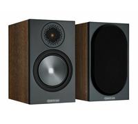 Monitor Audio Bronze 50 6G coppia di altoparlanti compatti ideali per stereo & Home cinema . Altoparlanti da scaffale a 2 vie 8 Ohm , 80 Watt. Copertura Magnetica Bassreflex |passivo colore noce