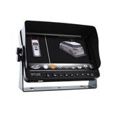 Monitor autonomo da 7 pollici for auto con parasole, ideale for sistemi di telecamere for a 360°, sistema sorveglianza for la retromarcia dell'auto(9inch RCA)