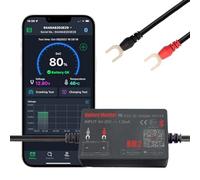 Monitor Batteria Bluetooth 4.0 Wireless Battery Tester, Car Charging Start e Alarm System Monitor Analizzatore Batteria Digitale Adatto a 12V Sistemi Solari Moto Barche Auto Compatibili Android iOS