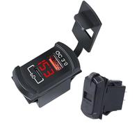 Monitor batteria voltmetro, caricabatteria per auto USB ricarica rapida | Porta doppia per caricabatterie per automobile a ricarica rapida pe