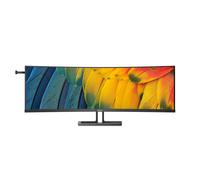 Philips Monitor 45B1U6900CH 45 pollici Curvo 5120x1440, DQHD, 75Hz, VA Panel, 4ms GtG, USB HubWebcam, Speakers, Height Adjustment, (HDMI2x 2.0 DP 1x 1.4) Adaptive Sync, HDR400, Nero