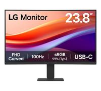 LG 24U421A-B - Schermo PC desktop da 24" - Lastra VA risoluzione FHD (1920x1080), 5ms 100Hz, HDR 10, sRGB 99% (CIE1931), inclinabile, curvo 1500R, HDMI 2.0, USB-C (15W)