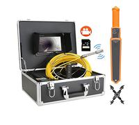 Monitor da 7 pollici fotocamera fognaria DVR 22mm Contatore del metro 51 2Hz Videocamera for l'ispezione del tubo di fognatura del localizzatore IP68 HD 1000Tvl Fotocamera 1 2 pezzi LED Luci per Fogna