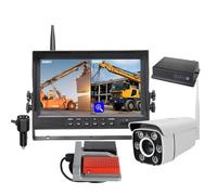 Monitor da 9 pollici con zoom ottico 1080p, telecamera wireless, segnale digitale for gru/gru a torre/carrello elevatore(9 Inch Kit2,32G)