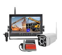 Monitor da 9 pollici con zoom ottico 1080p, telecamera wireless, segnale digitale for gru/gru a torre/carrello elevatore(9 Inch Kit1,128G)