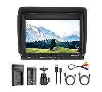 Neewer F100, monitor per videocamera a 7 pollici con caricabatterie USB, batteria NP-F550