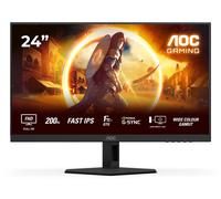 AOC Gaming Monitor 24G4HRE 24 pollici 1920x1080, FHD, 200Hz, Fast IPS Panel, 1ms GtG, Speakers, (HDMI2x 2.0) HDR10, G-Sync Compatible, Nero