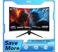 Monitor da gioco KTC H27S25E, schermo HVA CSOT QHD da 27 pollici 2560*1440, curvatura 1000R, velocità di aggiornamento 240 Hz, tempo di risposta MPRT da 1 ms KTC H27S25E